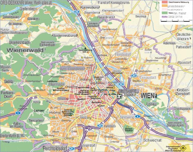 Mapas y planos detallados de Viena