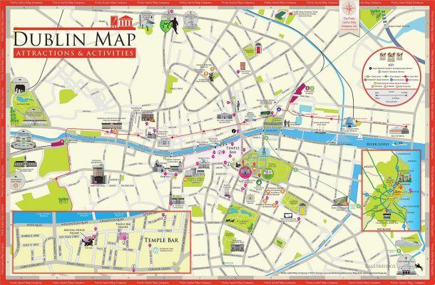 Dublin mapa turistico
