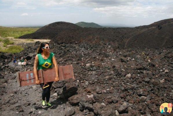 Skibunda at Cerro Negro Volcano in Nicaragua