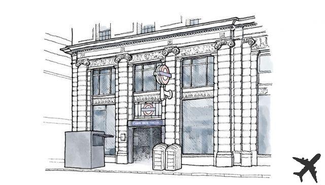 Drawings of the most beautiful stations of the London Underground