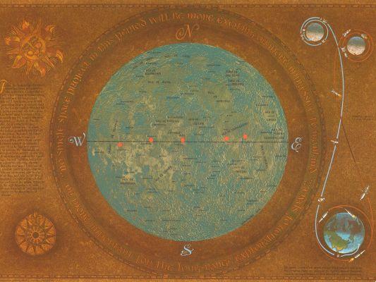 Mappe espositive della luna, la mappa casa di londra