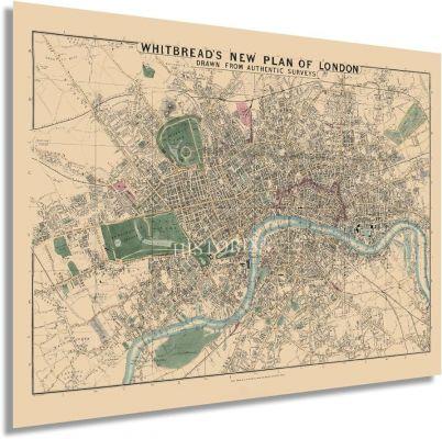 O mapa ilustrado de Londres mapeia imagens antigas de Londres