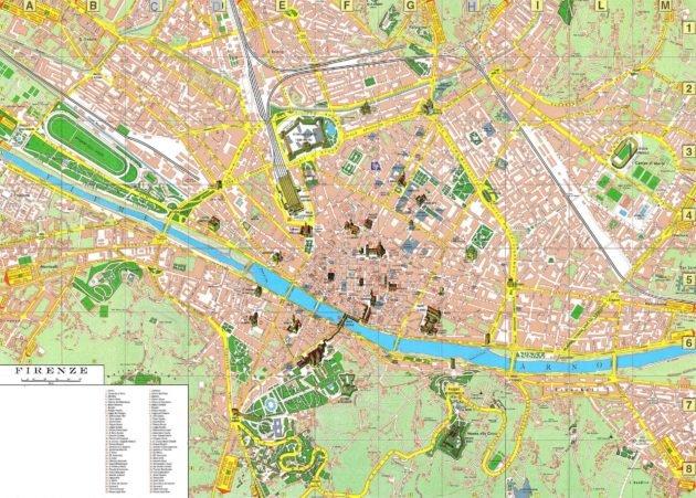 Cartes et plans détaillés de Florence