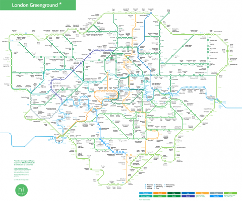 Carte verte de Londres Carte de Londres Greenground Helen Illus