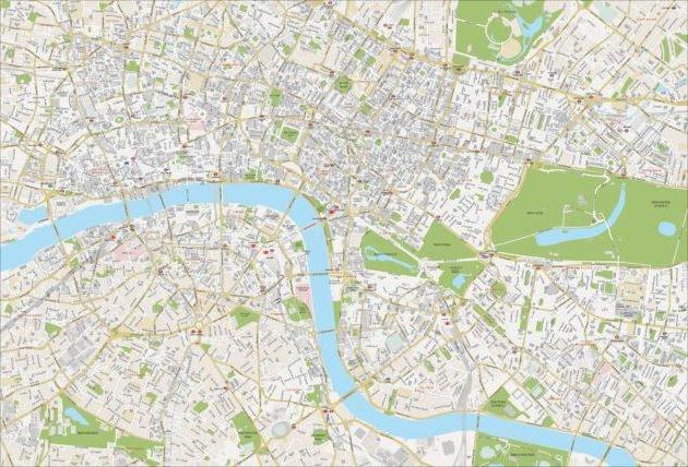 Mapas e planos detalhados de Londres