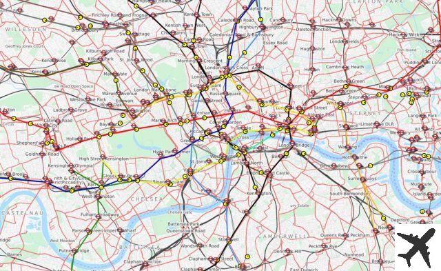 Mappa della metropolitana di Londra treni in tempo reale