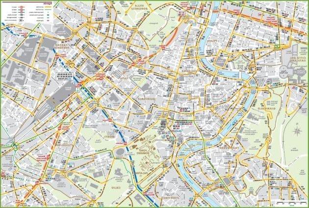 Mappe e planimetrie dettagliate di Roma