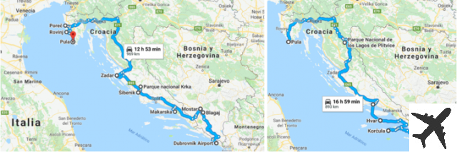 Route through Croatia in 7 10 days