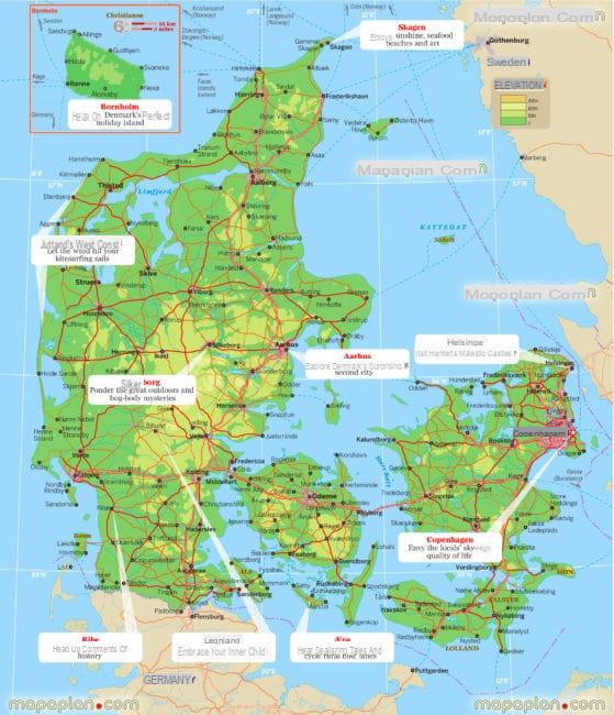 Mapas y planos detallados de Copenhague