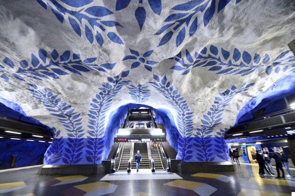Stockholm metro has art