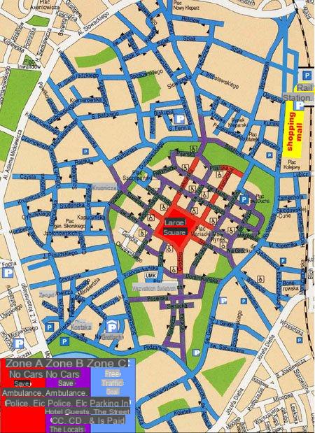 Où se garer (parking) et comment circuler en voiture à Cracovie ?