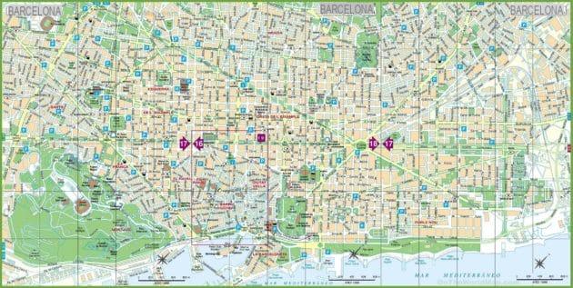 Mappe e piani dettagliati di Barcellona