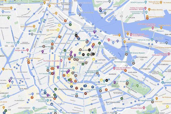 Amsterdam tourist map