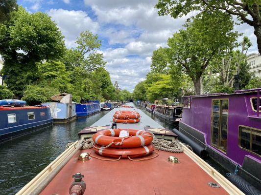 regents canal walk boat london