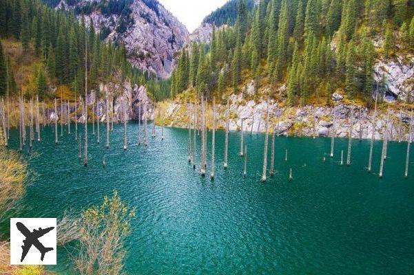 The submerged forest of Lake Kaindy in Kazakhstan