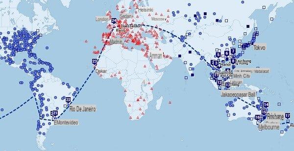 world tour approximate cost