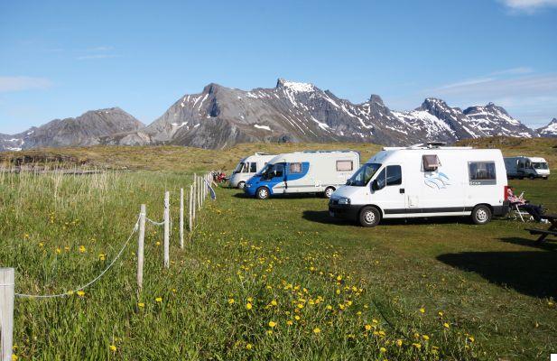 Caravan camping in Norway