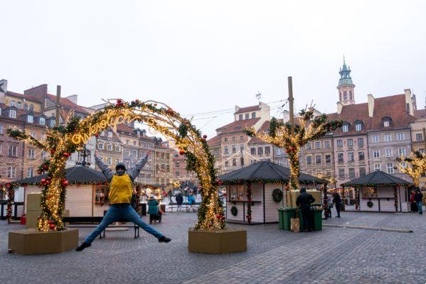 Natal nos mercados de Natal de Varsóvia