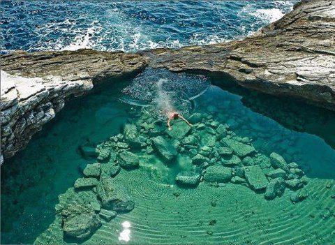 Le lagon de Giola sur l’île grecque de Thassos